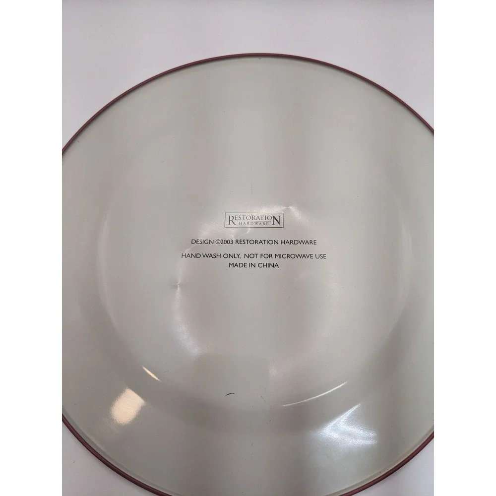 Restoration‎ Hardware 2 Collectible Christmas Charger Plates Winter Sleigh 2003